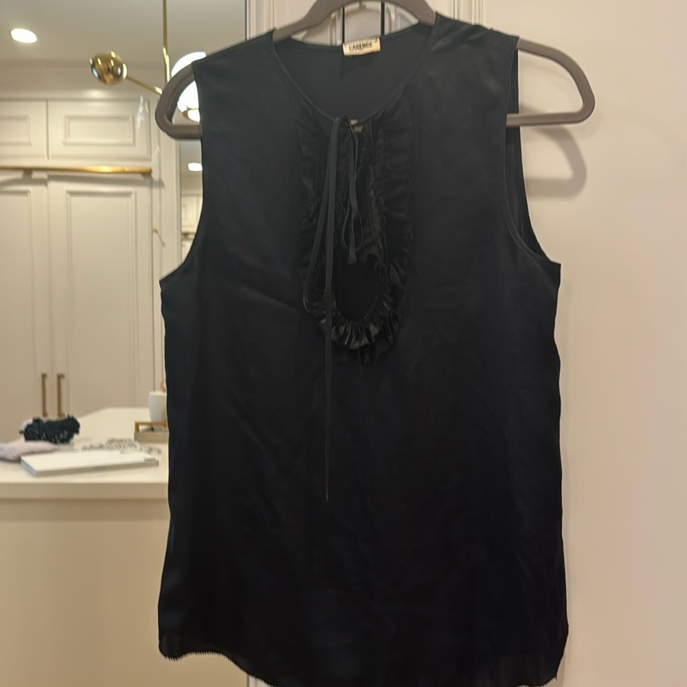Black silk top